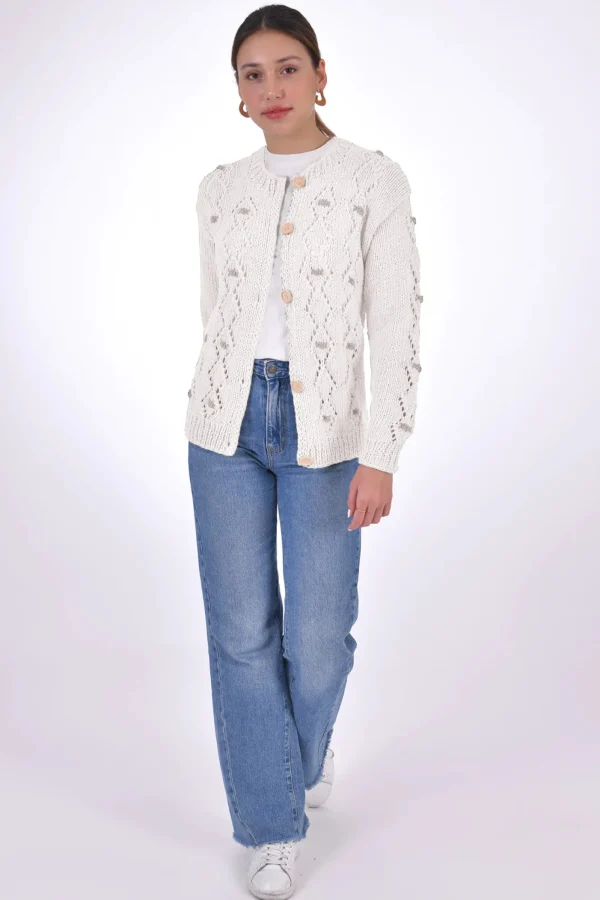 Fanm Mon AVA Cotton Button Front Cardigan