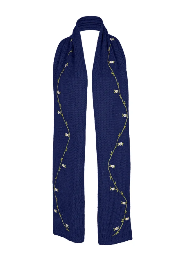 Fanm Mon JASMIN BLOOM WHITE ROSE Cotton Scarf
