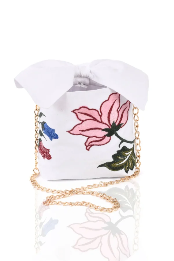 Fanm Mon POUCHETTE White