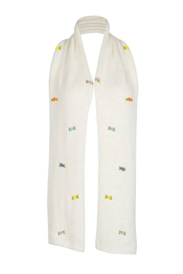 Fanm Mon WILD FLOWERS ROSE BLOOM Cotton Scarf
