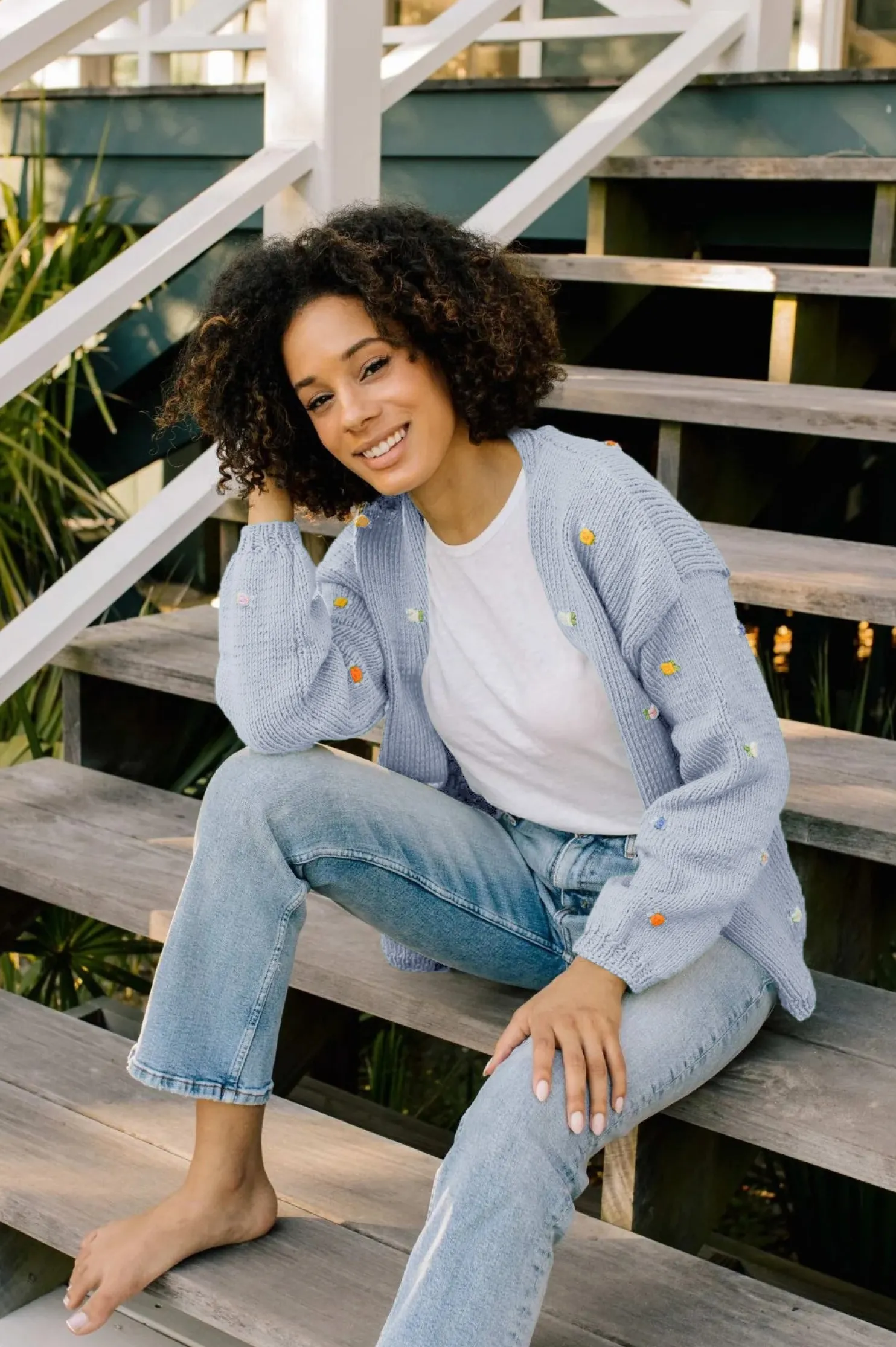 wild_flowers_rose_bloom_c_1.webp Fanm Mon WILD FLOWERS ROSE BLOOM Cotton Cardigan