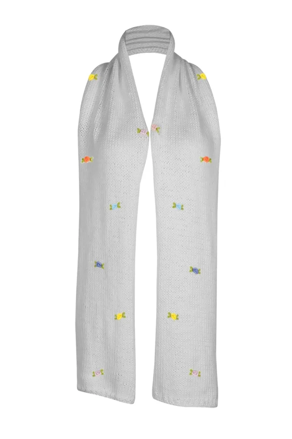 Fanm Mon WILD FLOWERS ROSE BLOOM Cotton Scarf