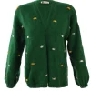Fanm Mon WILD FLOWERS ROSE BLOOM Wool Cardigan