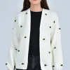 Fanm Mon WINTER BLOOM BROWN ROSE Cotton Cardigan