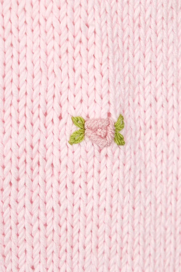 Fanm Mon WINTER BLOOM PINK ROSE Cotton Scarf