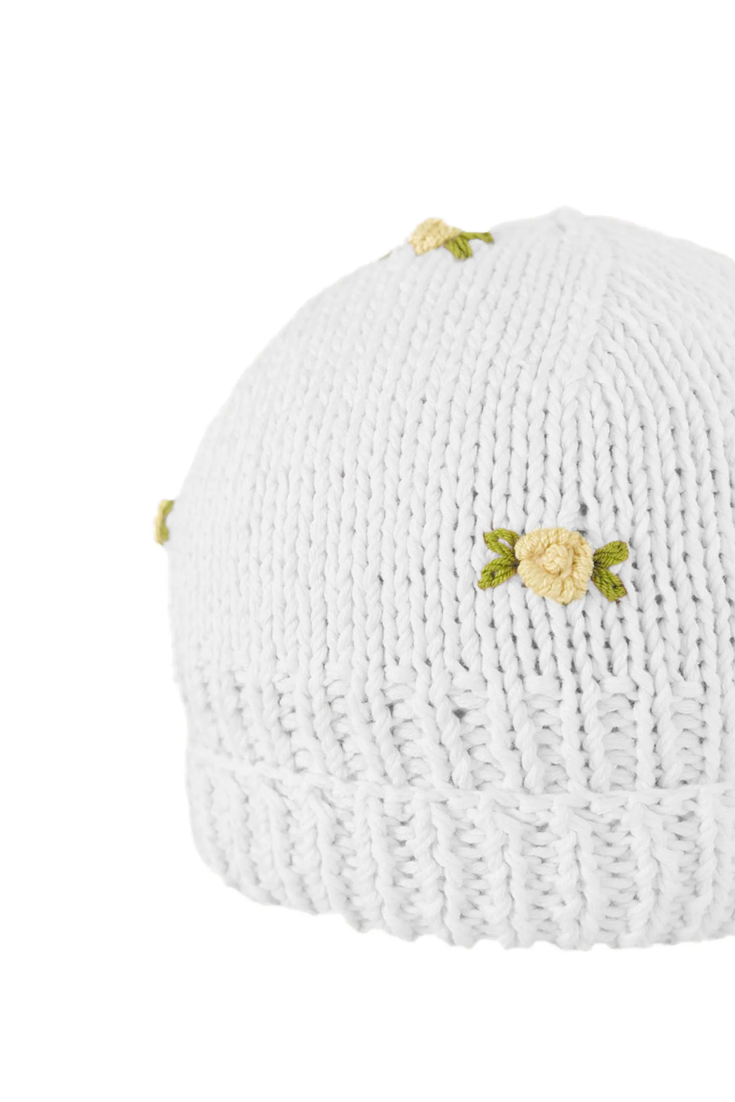winter_bloom_yellow_rose__1-2.webp Fanm Mon WINTER BLOOM YELLOW ROSE Cotton Beanie Hat