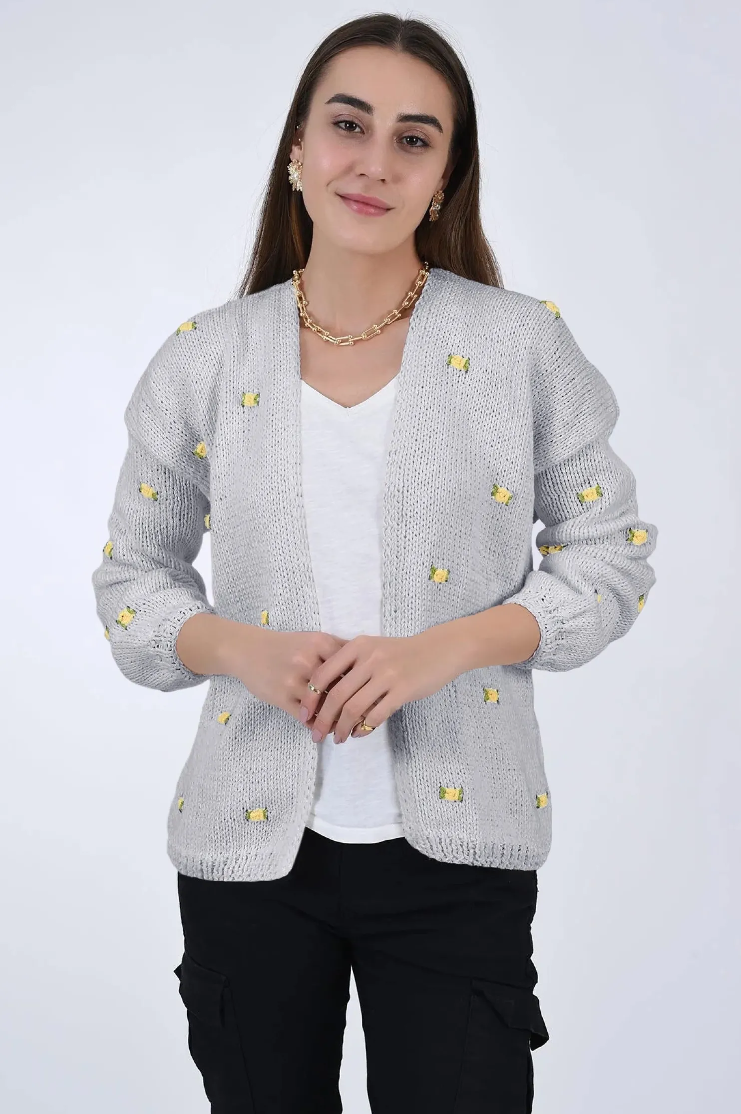 winter_bloom_yellow_rose__3.webp Fanm Mon WINTER BLOOM YELLOW ROSE Cotton Cardigan