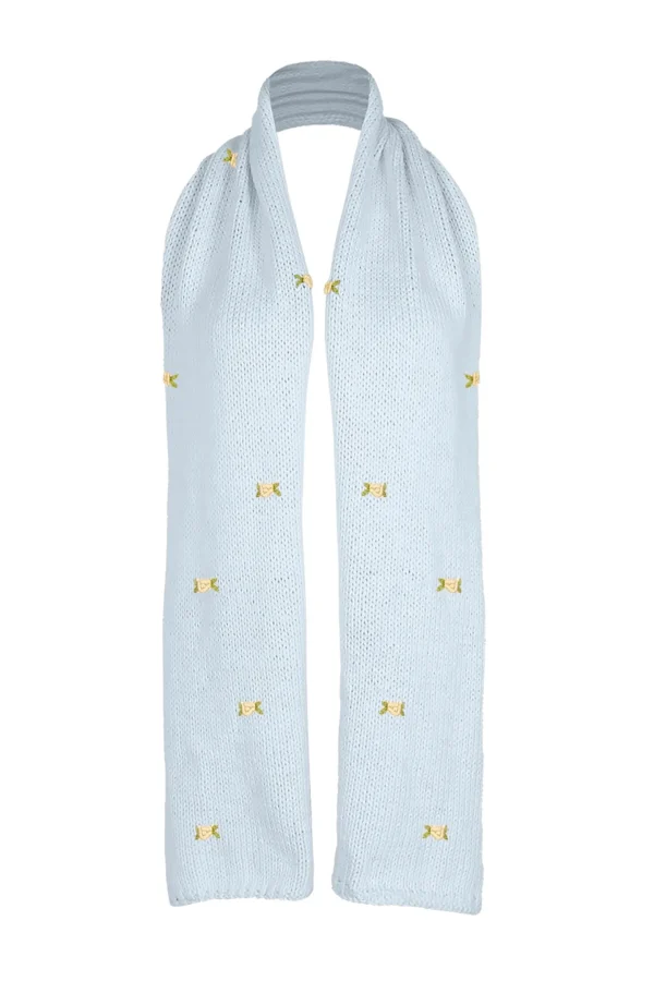Fanm Mon WINTER BLOOM YELLOW ROSE Cotton Scarf