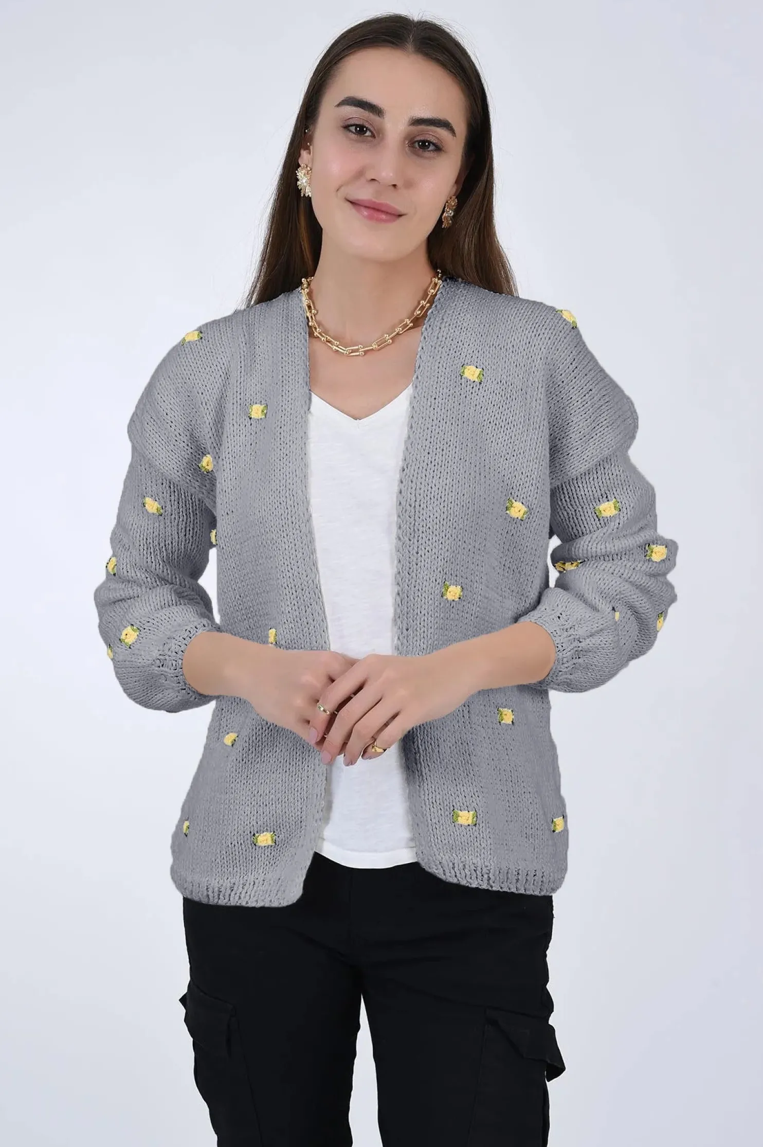 winter_bloom_yellow_rose__4.webp Fanm Mon WINTER BLOOM YELLOW ROSE Cotton Cardigan
