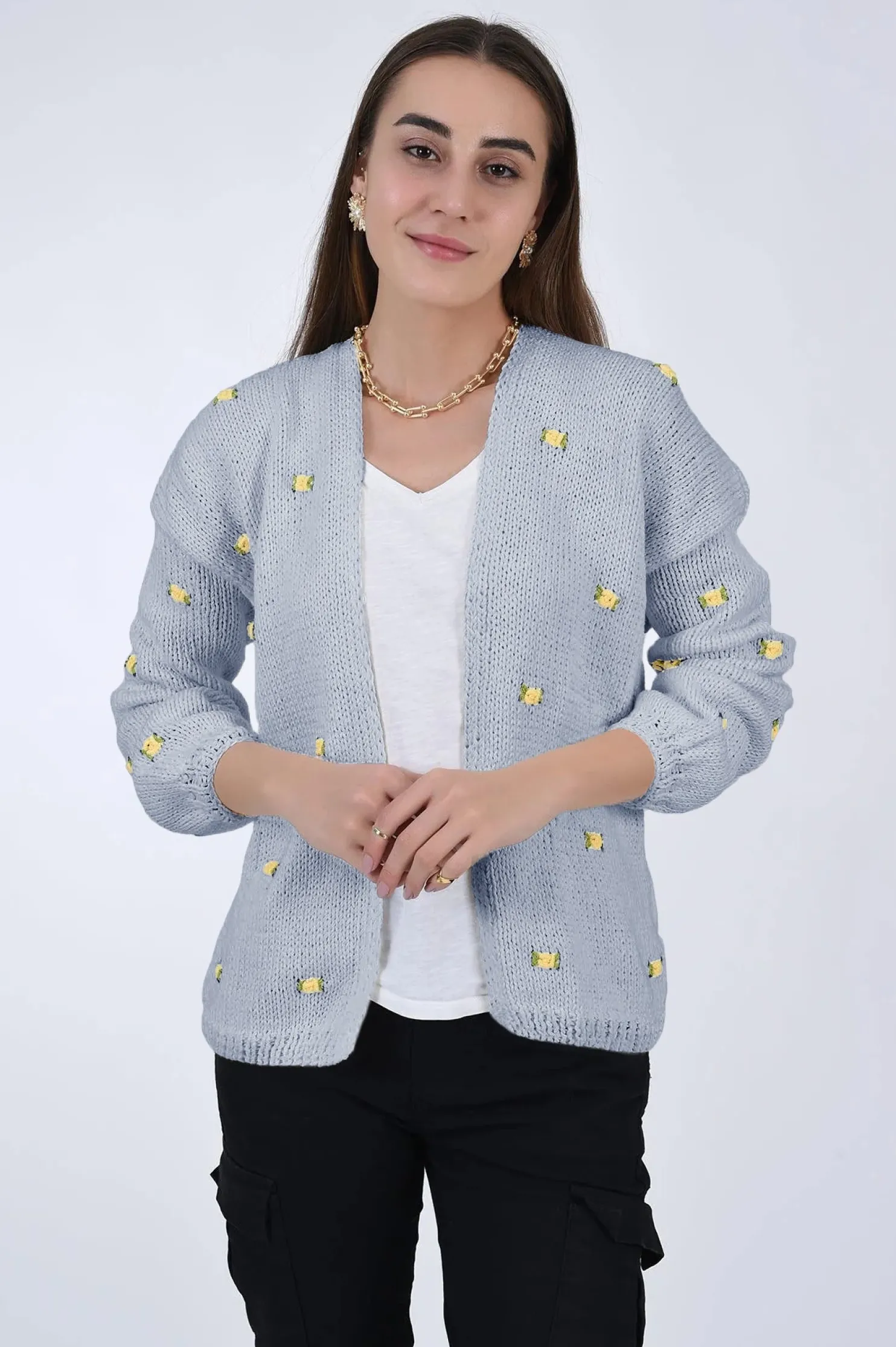 winter_bloom_yellow_rose__5.webp Fanm Mon WINTER BLOOM YELLOW ROSE Cotton Cardigan