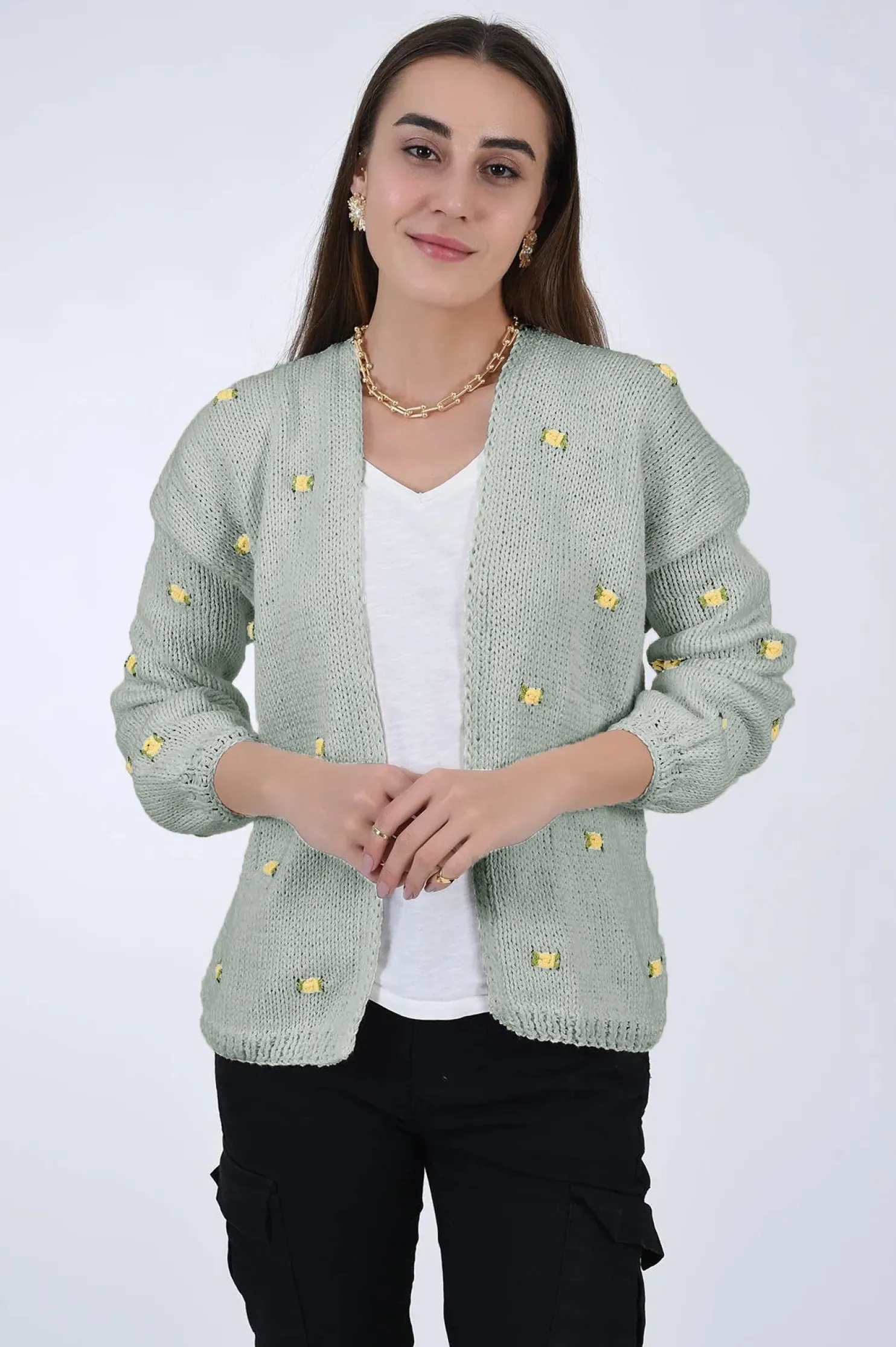 winter_bloom_yellow_rose__7.webp Fanm Mon WINTER BLOOM YELLOW ROSE Cotton Cardigan